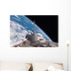 Space Shuttle Discovery Backdropped Wall Decal Design 1