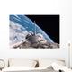 Space Shuttle Discovery Backdropped Wall Decal Design 1