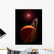 Gas Giant Planet Orbiting Wall Decal Design 1