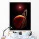 Gas Giant Planet Orbiting Wall Decal Design 1