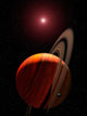 Gas Giant Planet Orbiting Wall Decal Design 1