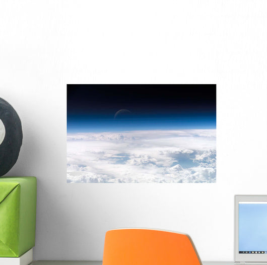 Moon over Airglow Earth's Wall Decal