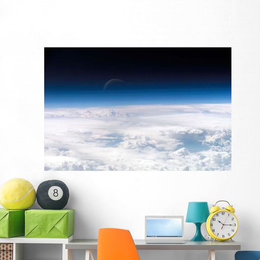 Moon over Airglow Earth's Wall Decal