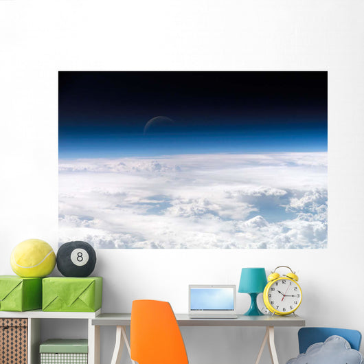 Moon over Airglow Earth's Wall Decal