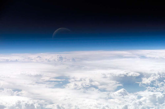 Moon over Airglow Earth's Wall Decal
