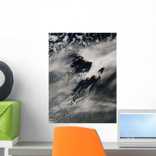 Ship-wave-shaped Wave Clouds and Wall Decal