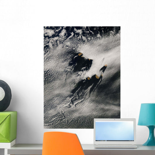 Ship-wave-shaped Wave Clouds and Wall Decal