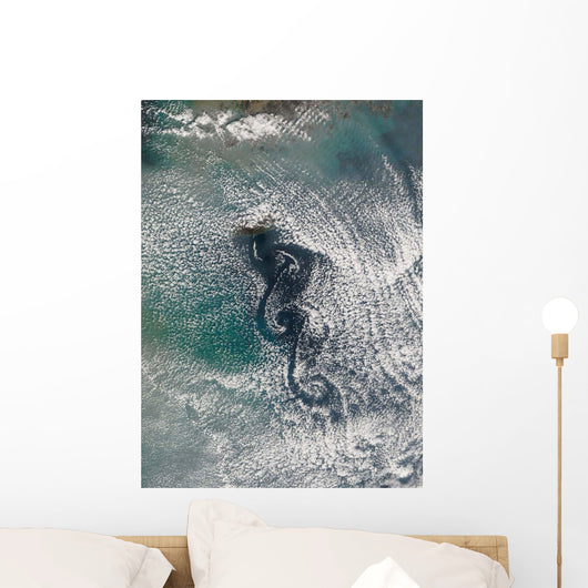 Cloud Vortices off Cheju Wall Decal Design 1