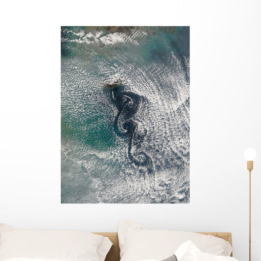 Cloud Vortices off Cheju Wall Decal Design 1