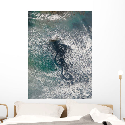 Cloud Vortices off Cheju Wall Decal Design 1