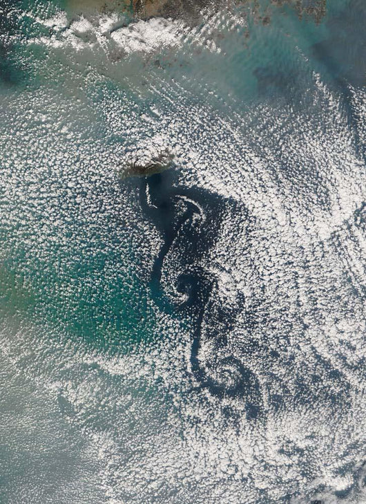 Cloud Vortices off Cheju Wall Decal Design 1