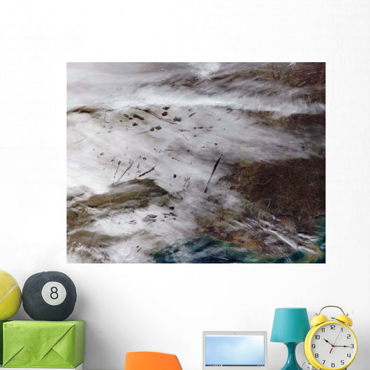 Aircraft Dissipation Trails over Wall Decal