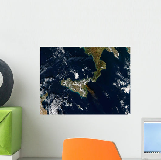Eruption Mt Etna Sicily Wall Decal