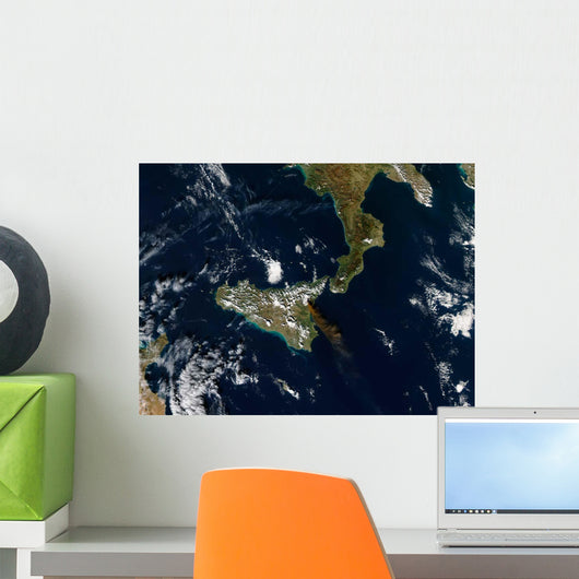 Eruption Mt Etna Sicily Wall Decal