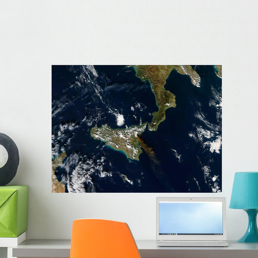 Eruption Mt Etna Sicily Wall Decal