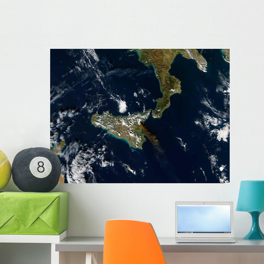 Eruption Mt Etna Sicily Wall Decal