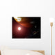 Gas Giant Planet Orbiting Wall Decal Design 2