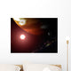 Gas Giant Planet Orbiting Wall Decal Design 2