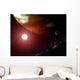 Gas Giant Planet Orbiting Wall Decal Design 2