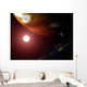 Gas Giant Planet Orbiting Wall Decal Design 2