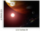 Gas Giant Planet Orbiting Wall Decal Design 2