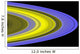 False-color Image Saturn's Rings Wall Decal