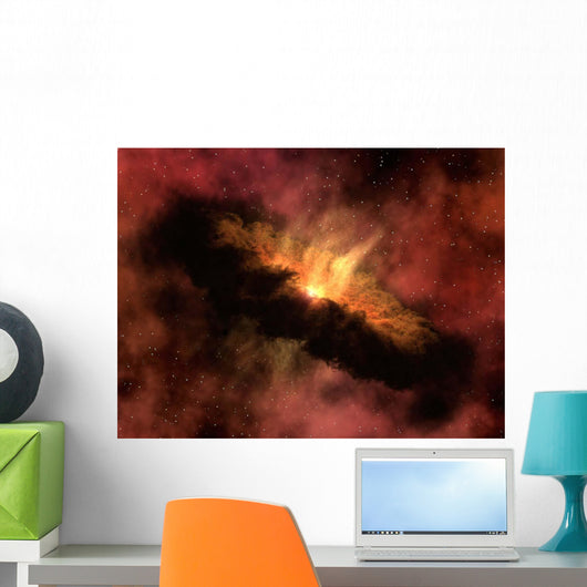 Young Star Surrounded Dusty Wall Decal