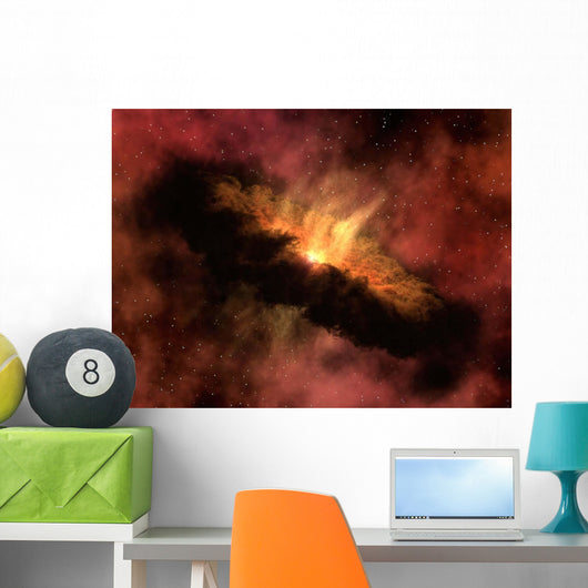 Young Star Surrounded Dusty Wall Decal
