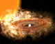 Accretion Disk around Binary Wall Decal