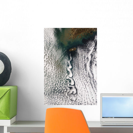 Cloud Vortices off Cheju Wall Decal Design 2