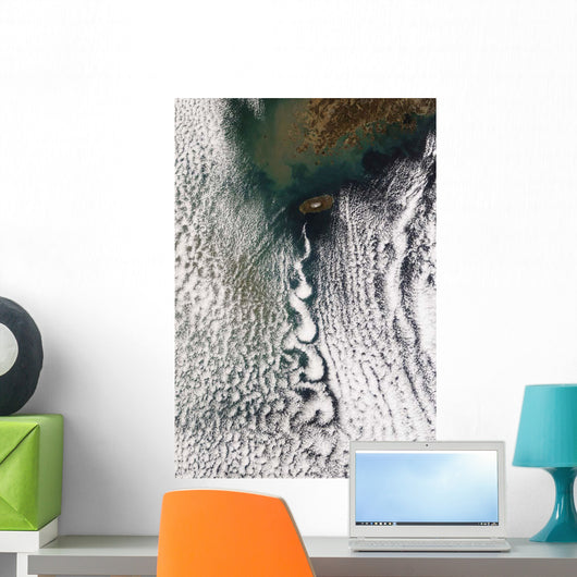 Cloud Vortices off Cheju Wall Decal Design 2