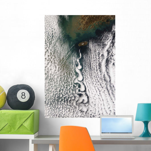 Cloud Vortices off Cheju Wall Decal Design 2