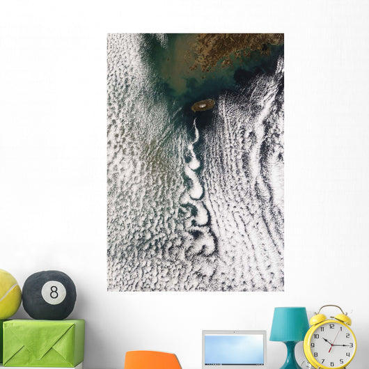 Cloud Vortices off Cheju Wall Decal Design 2