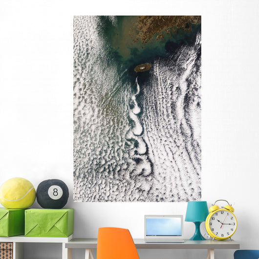Cloud Vortices off Cheju Wall Decal Design 2
