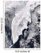 Satellite Kamchatka Peninsula Eastern Wall Decal