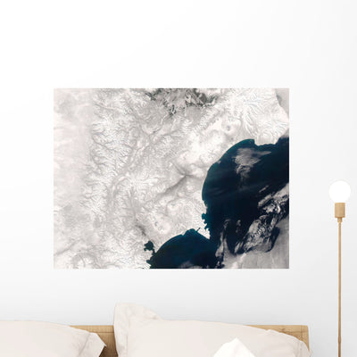 Ash from Karymsky Volcano Wall Decal shown on a wall