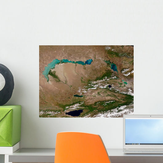 Satellite Lake Balkhash Eastern Wall Decal