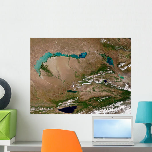 Satellite Lake Balkhash Eastern Wall Decal