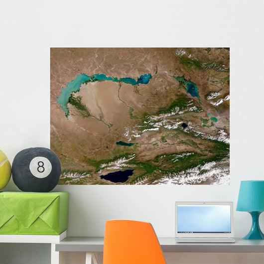 Satellite Lake Balkhash Eastern Wall Decal
