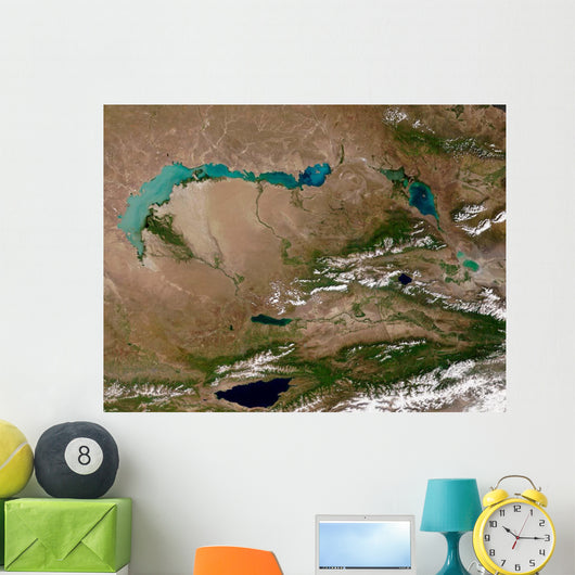 Satellite Lake Balkhash Eastern Wall Decal