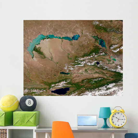Satellite Lake Balkhash Eastern Wall Decal