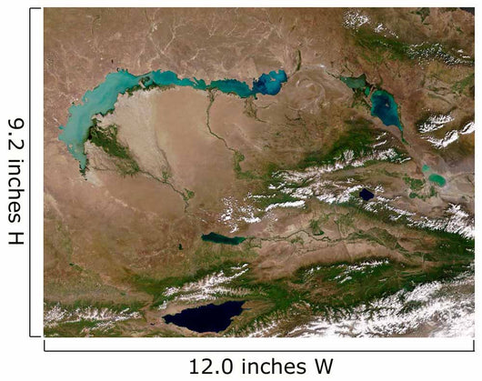 Satellite Lake Balkhash Eastern Wall Decal