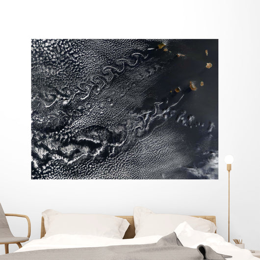 Cloud Vortices over Cape Wall Decal