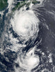 Two Typhoon Systems Approaching Wall Decal