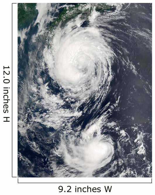 Two Typhoon Systems Approaching Wall Decal