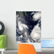 Three Different Typhoons Spinning Wall Decal