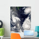 Three Different Typhoons Spinning Wall Decal