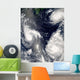 Three Different Typhoons Spinning Wall Decal