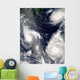 Three Different Typhoons Spinning Wall Decal