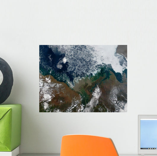 Mackenzie River Empties into Wall Decal
